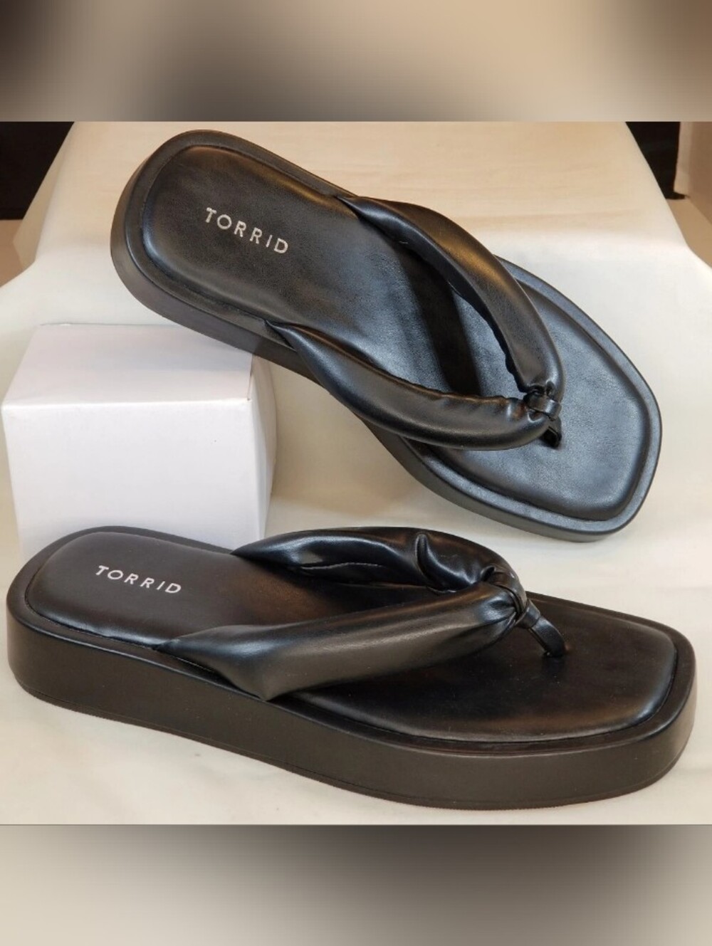 torrid Black Platform Thong Sandals